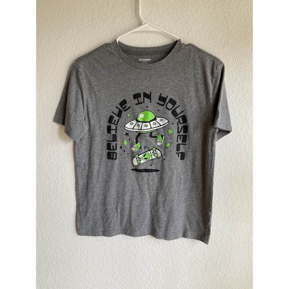 BELIEVE IN YOURSELF Old Navy Boys T-shirt Size Extra Large 14/16 Short Sleeve